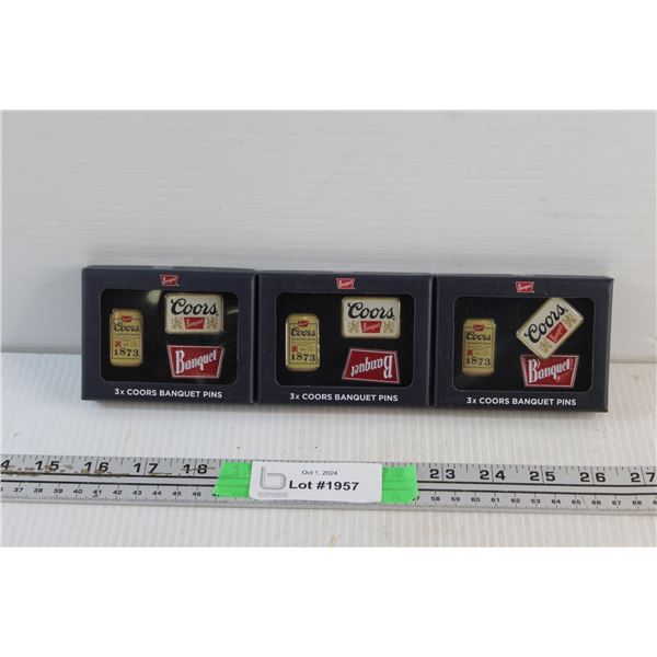 (3) Boxes of Coors Banquet Pins