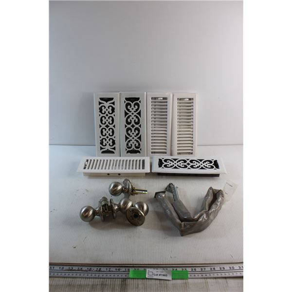 Vent Covers 12'' x 5'' , Door Knobs and Door Chain