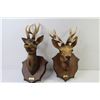 Image 3 : (2) Plastic Deer Mounts - Sm Brass Cup - Copper Plate w/Embossed Deer