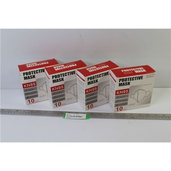 (4) Boxes of 10 - KN95 Protective Masks