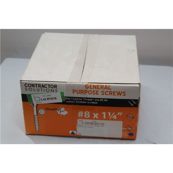 *Box of #8 - 1 1/4" General Purpose Screws (7001) Pieces