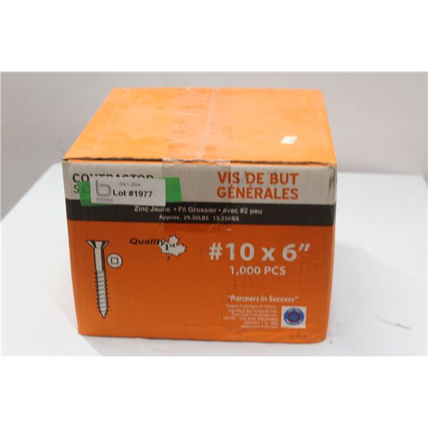 *Box of #10 - 6" General Purpose Screws (1000) Pieces