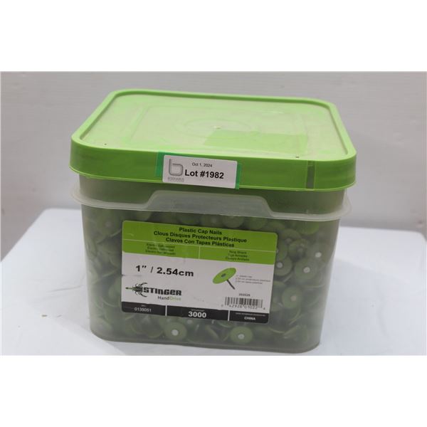 *Container of 1" Plastic Cap Nails (3000)
