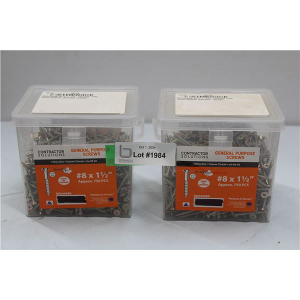 *Box of 1 1/4" Bright Duplex Screws (50Lbs)