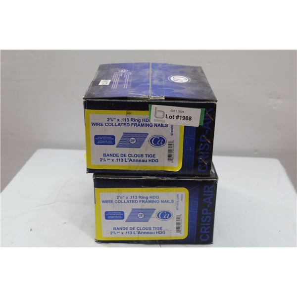 *(2) Boxes of 2 3/8" Wire Collated Framing Nails