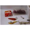 Image 2 : Fishing Lot: Plugs, Lures, Fishing Line, Fishing Pilers, Assorted