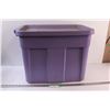 Image 1 : * Purple Rubbermaid Storage Container - 18 Gallon