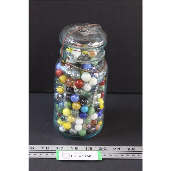 Antique Jar of Marbles