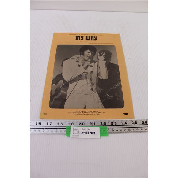 Elvis Presley Music Sheet "My Way"