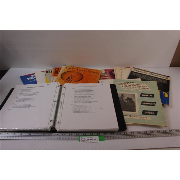 (12+) Music Books & Binder of Vocal Lyrics