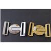 Image 4 : (2) Military Metal Belt Buckles