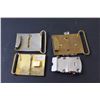 Image 4 : (4) Military Metal Belt Buckles