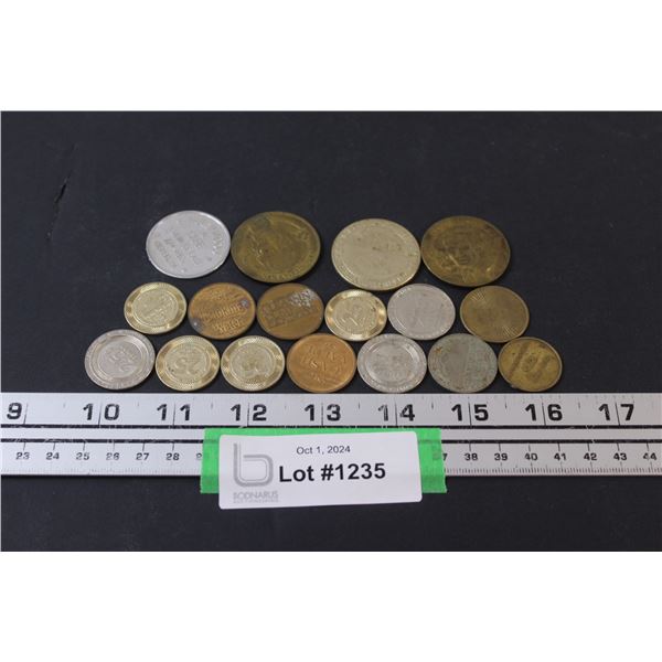 (17) Novelty Token Coins - Assorted