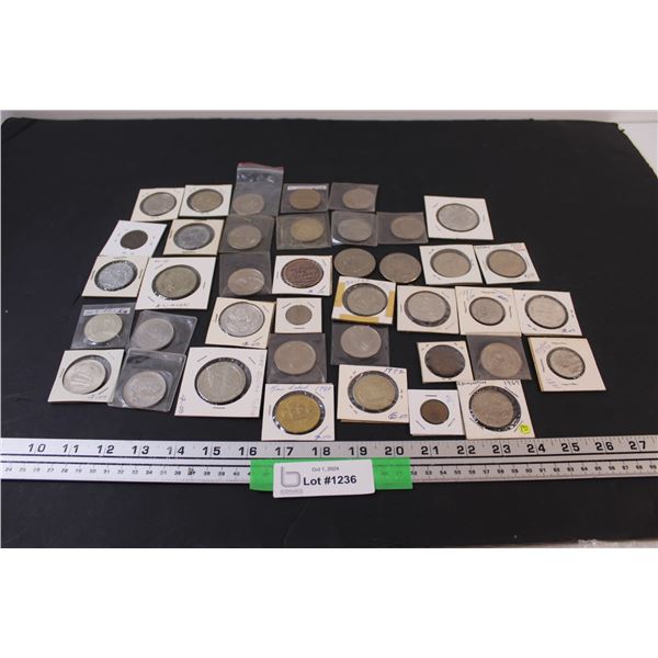 (30+) Various Canadian & American Coins