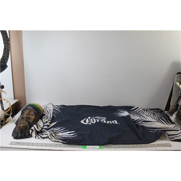 Peter Tosh Wooden Wall Bust with Corona Wall Hanging