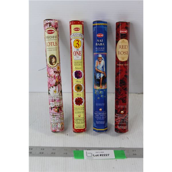 (4) Packs Of Hem Incense Sticks