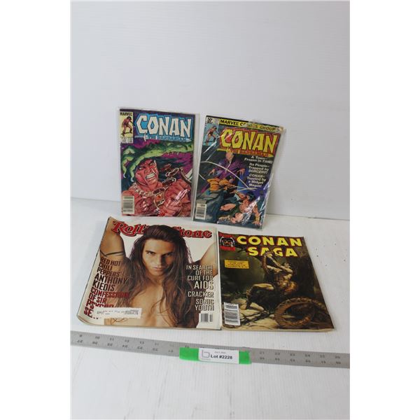(3) Marvel Conan The Barbarian Comics, Rolling Stones Magazine