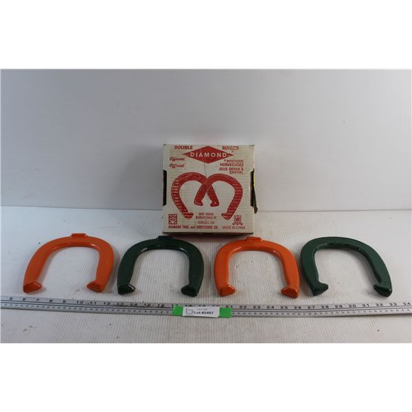 Vintage Diamond Double Ringer Pitching Horseshoe Game