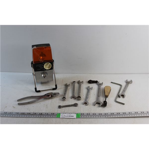 Ray-O-Vac Emergency Light - Tested, Wrenches, Pliers and Assorted Tools