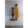 Image 1 : Skip Rope, Vintage Fish Filet Board and Wooden Wall Hanging Barometer