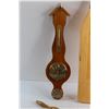 Image 3 : Skip Rope, Vintage Fish Filet Board and Wooden Wall Hanging Barometer