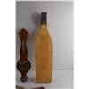 Image 4 : Skip Rope, Vintage Fish Filet Board and Wooden Wall Hanging Barometer