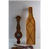Image 7 : Skip Rope, Vintage Fish Filet Board and Wooden Wall Hanging Barometer