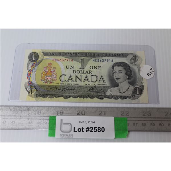 1973 Canadian One Dollar Bill