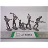Image 1 : (5) Military Soldiers Unpainted Metal Figurines