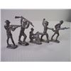 Image 2 : (5) Military Soldiers Unpainted Metal Figurines