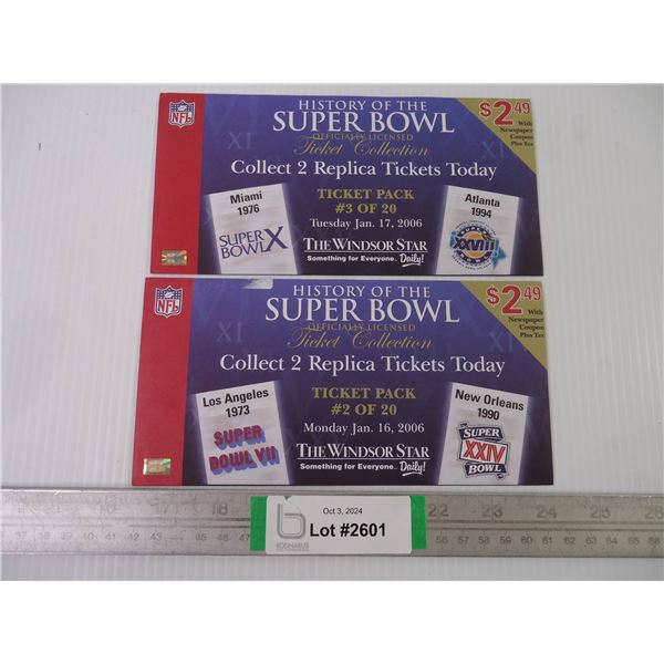 (2) Pkgs. of Super Bowl Replica Tickets