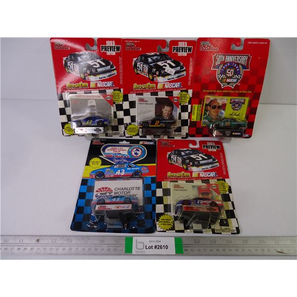 (5) NASCAR 1:144 Scale Race Cars (sealed)