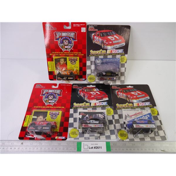 (5) NASCAR 1:144 Scale Race Cars (sealed)