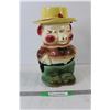 Image 1 : Pig Cowboy Ceramic Cookie jar - Has been Repaired