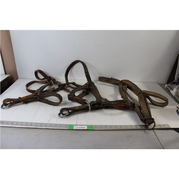 (3) Heavy Horse Leather Halters