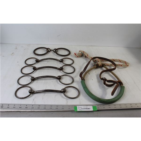 Nose Band, (4) Driving Bits, Misc. Horse Saddle Bits