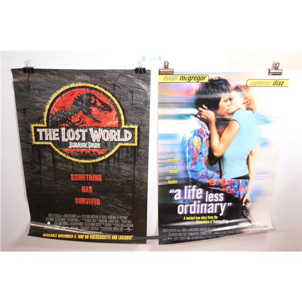 (2) Movie Posters - Jurassic Park, A Life Less Ordinary