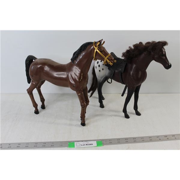 (2) Plastic Toy Horses