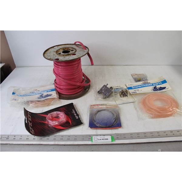 Spool Of Wire, Assorted Snowmobile Parts