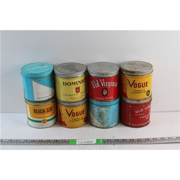 (8) Vintage Tobacco Tins