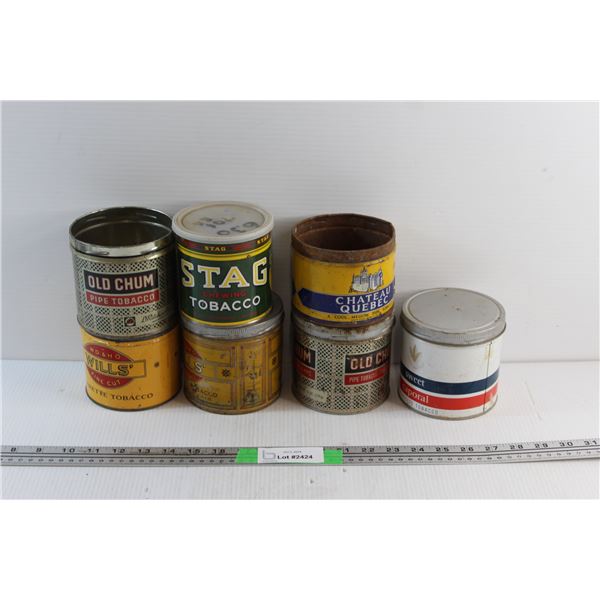 (7) Vintage Tobacco Tins