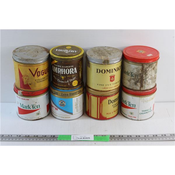 (8) Vintage Tobacco Tins