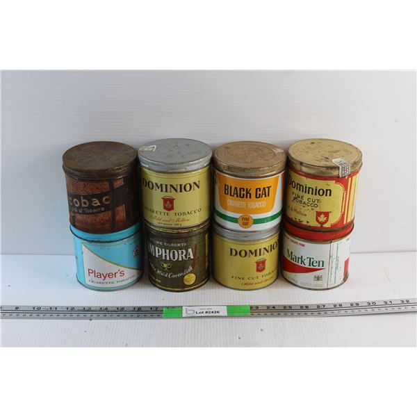 (8) Vintage Tobacco Tins