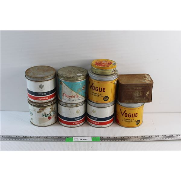 (9) Vintage Tobacco Tins