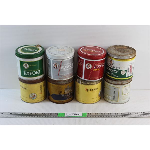 (8) Vintage Tobacco Tins