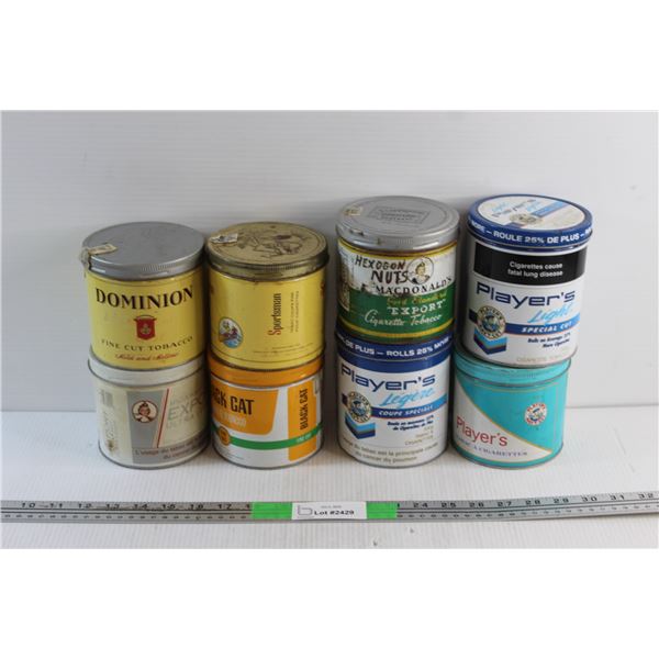 (8) Vintage Tobacco Tins