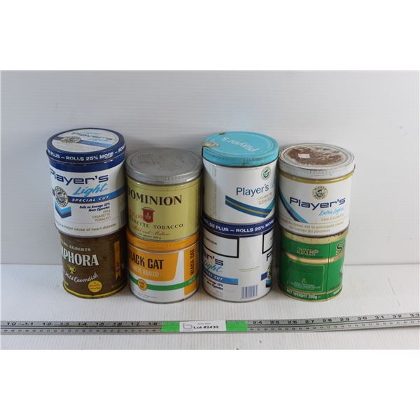 (8) Vintage Tobacco Tins