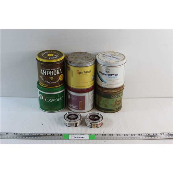(8) Vintage Tobacco Tins