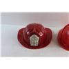 Image 4 : (2) Plastic Kids Firefighter Hard Hats