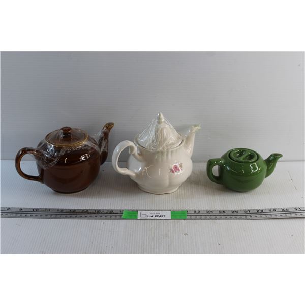 (3) Ceramic Tea Pots